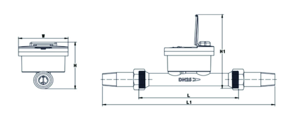 smart-water-meter 6 Brass DN25